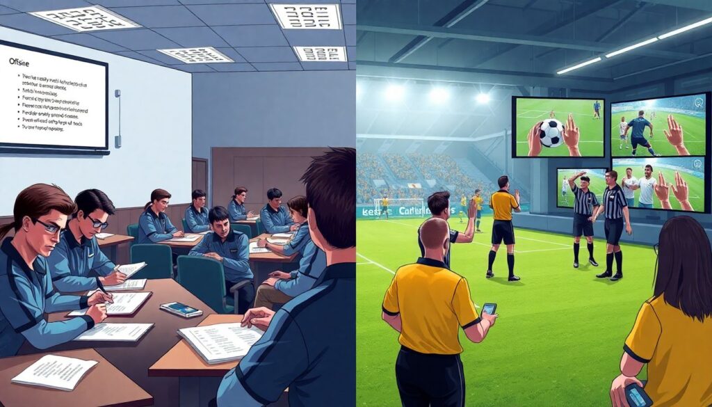 Разбор спорных офсайдных ситуаций - иллюстрация