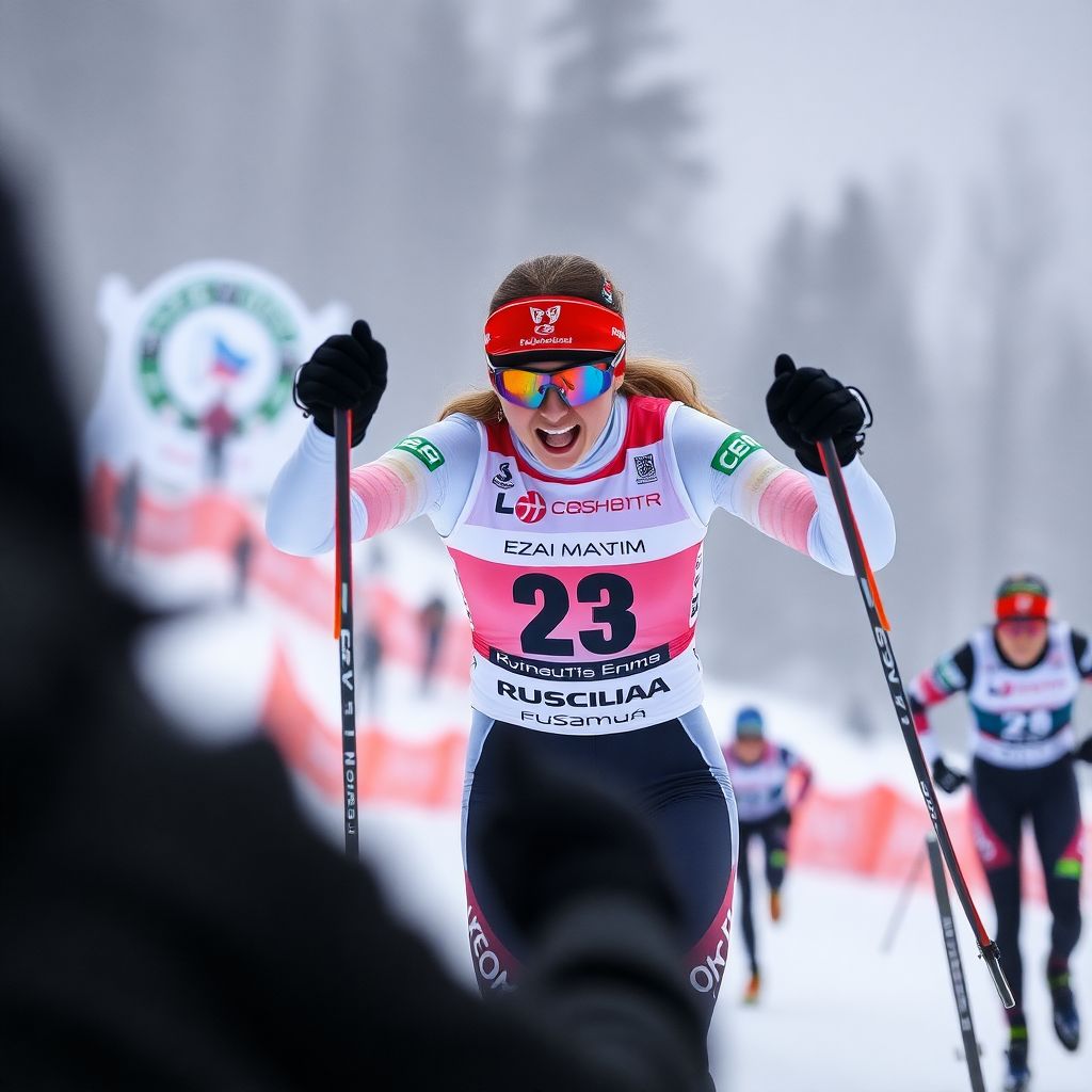 Дарья Непряева упускает шанс в спринте финала Кубка России по лыжным гонкам